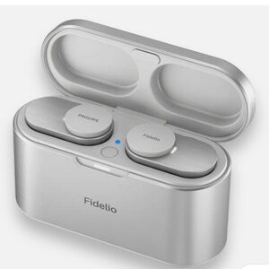 Philips Fidelio T1 Silver and White True Wireless Earbuds